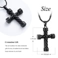 thumbnail image 2 of Rope Winding Cross Cremation Ashes Urn Pendant Necklace Memorial Keepsake Jewelry Lord’s Prayer Cross Ashes Necklaces, 2 of 6