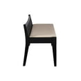 thumbnail image 3 of Linon Memphis Wood Bench Woven Cane Back Beige Padded Seat in Black Finish, 3 of 15