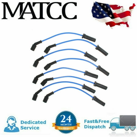 - 8Pcs 9748HH Ignition Spark Plug Wire Coil Lead Set For GMC Cadillac Chevrolet