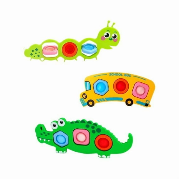 Finger Press Fidget Toys For Kids Sensory Keychain Stress Relief Toys Finger Exercise Baby Sequeeze Toy Activity Toy Essential toys,busy baby games Toy 3 1-3,travel rv Montess-ori old boy todd