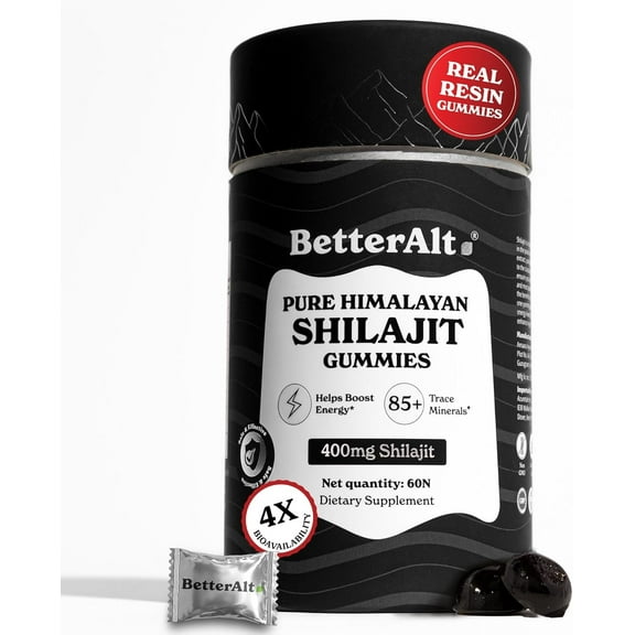 Better Alt Pure Shilajit Resin Gummies | Himalayan Superfood | Lab-Tested for Purity