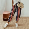 thumbnail image 2 of EDFBUYKRS Female Women Pants Casual Business Pants for Women Petite Legging Women Fashion Print Casual Pocket Wide Leg Pants Elastic Waist Loose Ankle Length Trousers L, 2 of 8