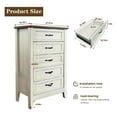 thumbnail image 4 of Commode à 5 Tiroirs pour Chambre, Commode Haute en Bois, Commode de Style Ferme avec Poignée en Métal pour Chambre, Salon, Couloir et Entrée, 4 of 8