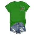 thumbnail image 3 of MEICHEN 250th Anniversary USA Shirt for Women 1776 Patriotic American Flag V Neck T Shirt July 4th Graphic Tee Features:, 3 of 7