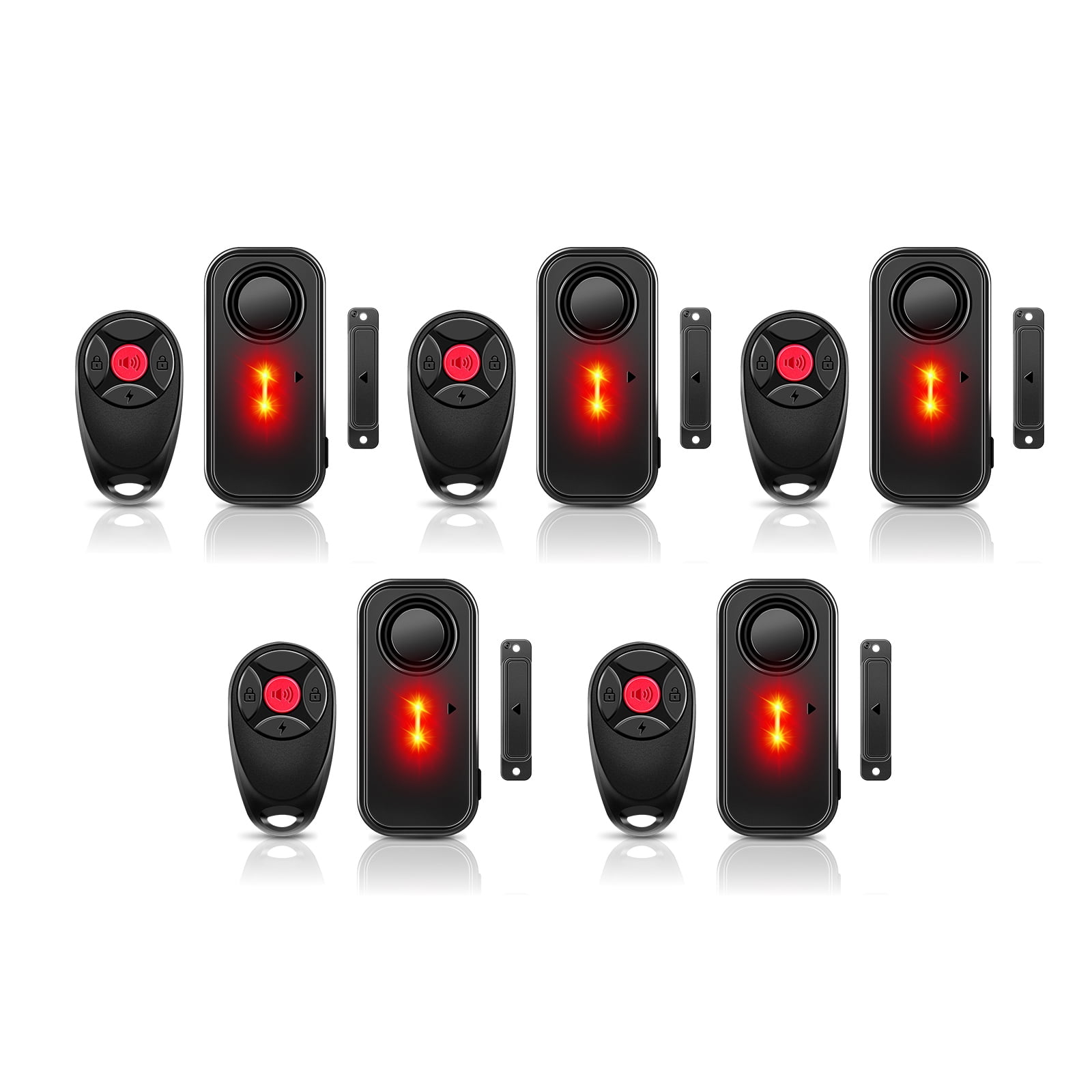 Door Alarm with Remote, GreenCycle 108dB Loud Door and Window Alarms for Pool, Anti-Theft Door Alarms for Kids Safety Home Store Garage Apartment Business Security IP66 Waterproof Indoor/Outdoor,5PK