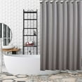 thumbnail image 4 of HCBY Thickened Thermal Shower Curtain, Modern Solid Color with Rod Pocket - Hotel-Grade Waterproof Fabric, Machine Washable for Bathroom Living Room, 4 of 5