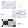 thumbnail image 2 of Yayeee Kitchen Hanging Hand Towels Set of 2 with Loop Bathroom Absorbent Tie Towel, Black and Gray Plaid Pattern, 2 of 7