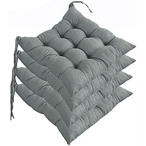 Nvzi Set of 4 Indoor/Outdoor Chair Cushion, Cotton Chair Pads Square