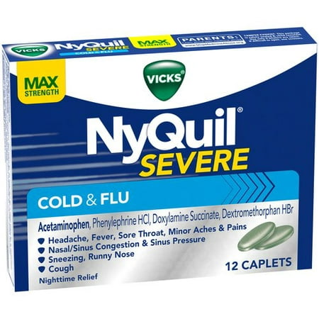 Vicks NyQuil sévère rhume et grippe Caplets 12 Count