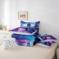 thumbnail image 5 of Manfei Console Gamer Gaming 7pcs Bedding Comforter Set,Galaxy Planet Queen Bedding Sets,Modern City Queen Sheet Sets For Boys Teens,Luxury Bedroom Decor Reversible, 5 of 7