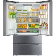 SMAD 22.5 Cu ft French Door Refrigerator/Freezer, Automatic Ice Maker Food Storage, Stainless-Steel