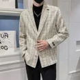 thumbnail image 2 of Chaqueta de lentejuelas para hombre, abrigos con diamantes de imitación, trajes cortos para hombre y blazers, estilo chino vintage, de moda, de verano, nueva y elegante, 2 of 5