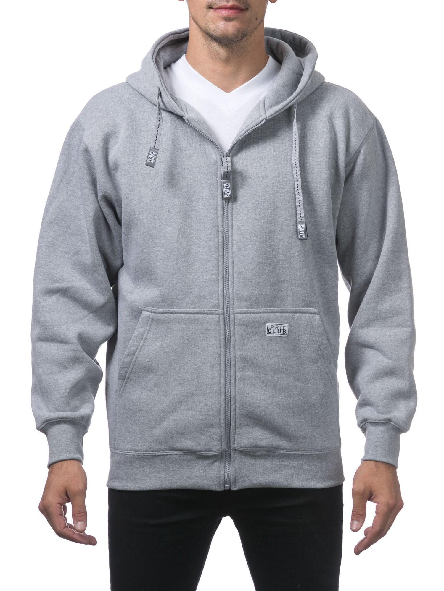 Pro Club Men's Heavyweight Full Zip Fleece Hoodie - Walmart.com