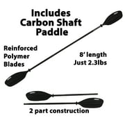 Sea Eagle 473RL RazorLite Inflatable Kayak - Lightweight, Drop Stitch, High Speed Inflatable Kayak - Solo or Tandem - w/Tall Back Seat(s), Paddle(s), Backpack, Skeg and Pump- Pro Carbon Package