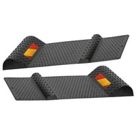 Auto Drive 2-Piece Polyethylene Garage Car Park Stop Mat Set