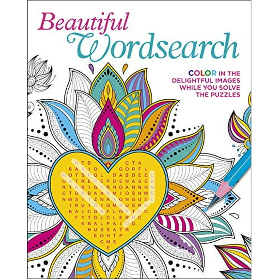 Pre-Owned Beautiful Wordsearch: Color in the Delightful Images While You Solve the Puzzles: 1 (Color Your Wordsearch) Paperback