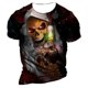 thumbnail image 1 of Ropa con patrón de Papá Noel para hombre, camiseta de manga corta con cuello redondo, talla grande europea, novedad de 2024, 1 of 4