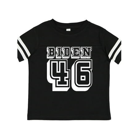 

Inktastic Biden 46 Voting 2020 In Black Text Gift Toddler Boy or Toddler Girl T-Shirt