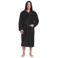 thumbnail image 1 of Men's Hooded Satin Look Fleece Plush Robe Turkish Bathrobe, 1 of 4