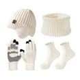 thumbnail image 1 of Maoww Integrated Velvet Warm Set In Multiple Colors With Windproof Knitted Structure Warm Suit milky white, 1 of 6