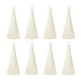 thumbnail image 1 of Marcapáginas con Borlas 8uds 3.66' Sedoso suave Mini borla con Lazos para Llavero Graduación crema, 1 of 5