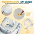 thumbnail image 6 of SZZJKJ Potty Training Toilet Seat, 3-in-1 Toddler Potty Training Seat with Non-Slip Footstool, Adjustable Height ,for Ages 1-5(Gray and White), 6 of 9