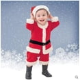 thumbnail image 3 of 2022 Nuevo disfraz navideño para niños Papá Noel Niño Bebé Ropa navideña roja Conjunto de vestido rojo de fiesta Sombrero incluido Vestido navideño, 3 of 4