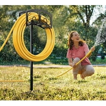 Garden Hose Holder,Freestanding Water Hose Holder,In ground Hose  Organizer for Outdoor,Detachable Water Hose Holder Stake,Hose Reel Stand,Hose Hanger  for Outside Lawn Yard