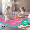 thumbnail image 4 of ODIKA 2'x3' Machine Washable Non-Slip Area Rug, Enchanting Preschool Language Foundation With Dynamic Letter Designs High Traffic Rug with Pad, Pink, 686755, 4 of 8