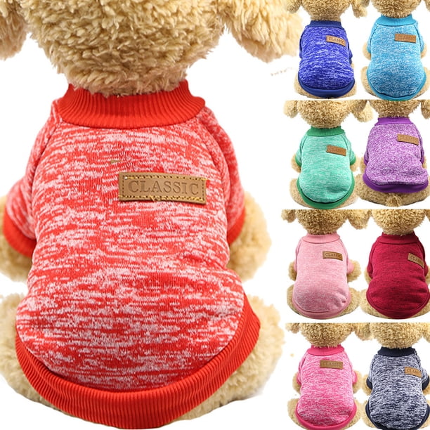 Xihbxyly Suéter para Perro, Ropa Cálida de Lana para Invierno, Tejido Suave y Acogedor, 9 Colores, Esencial para Otoño/Invierno, Transpirable, Cómodo, Tallas S-Xl.