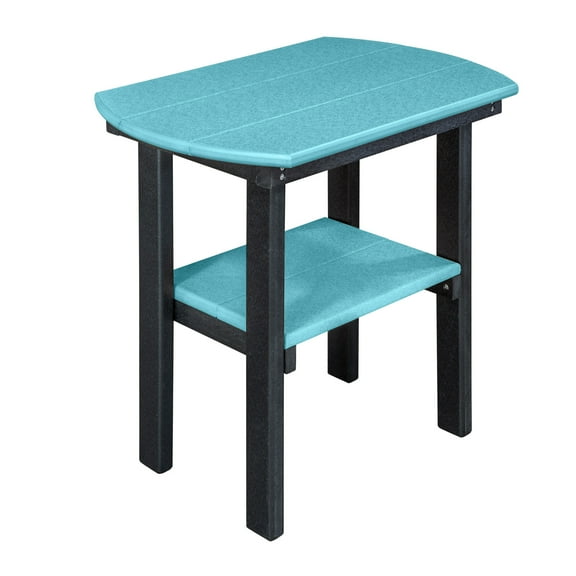 Furniture Classics OS Home and Office Model 525ARB Oval End Table in Aruba Blue with a Black Base,