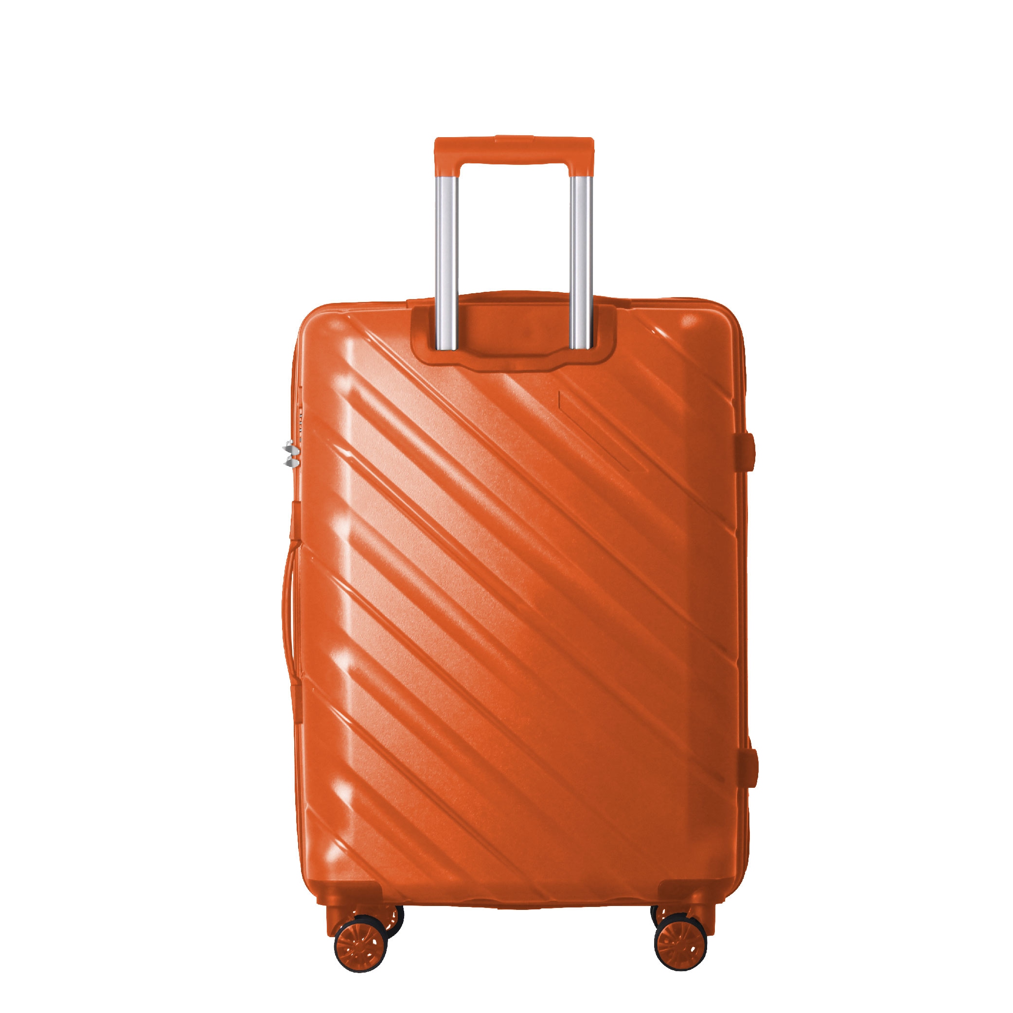 MAYEERTY 3-Piece Luggage Set, Hardshell Suitcase with Spinner Wheels & TSA Lock, Orange