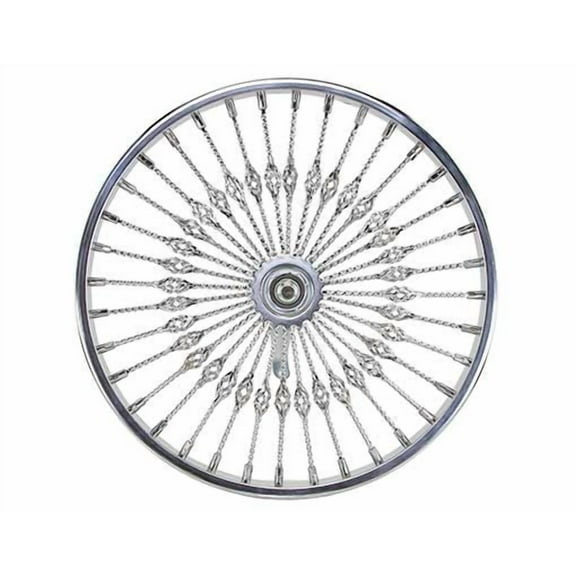 20 Steel Coaster Twisted Cage 36 Spoke 8gChrome 3/8 Axle Single Wall Chrome. Rear Bike Wheel, Bicycle wheel for 20" bikes.