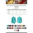 thumbnail image 2 of MixMatchy Women's [Made in USA] Classic 3/4 Gathered Sleeve Open Front Blazer Jacket (S-3XL), 2 of 4