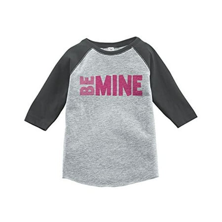 

Custom Party Shop Kids Be Mine Happy Valentine s Day Grey Raglan