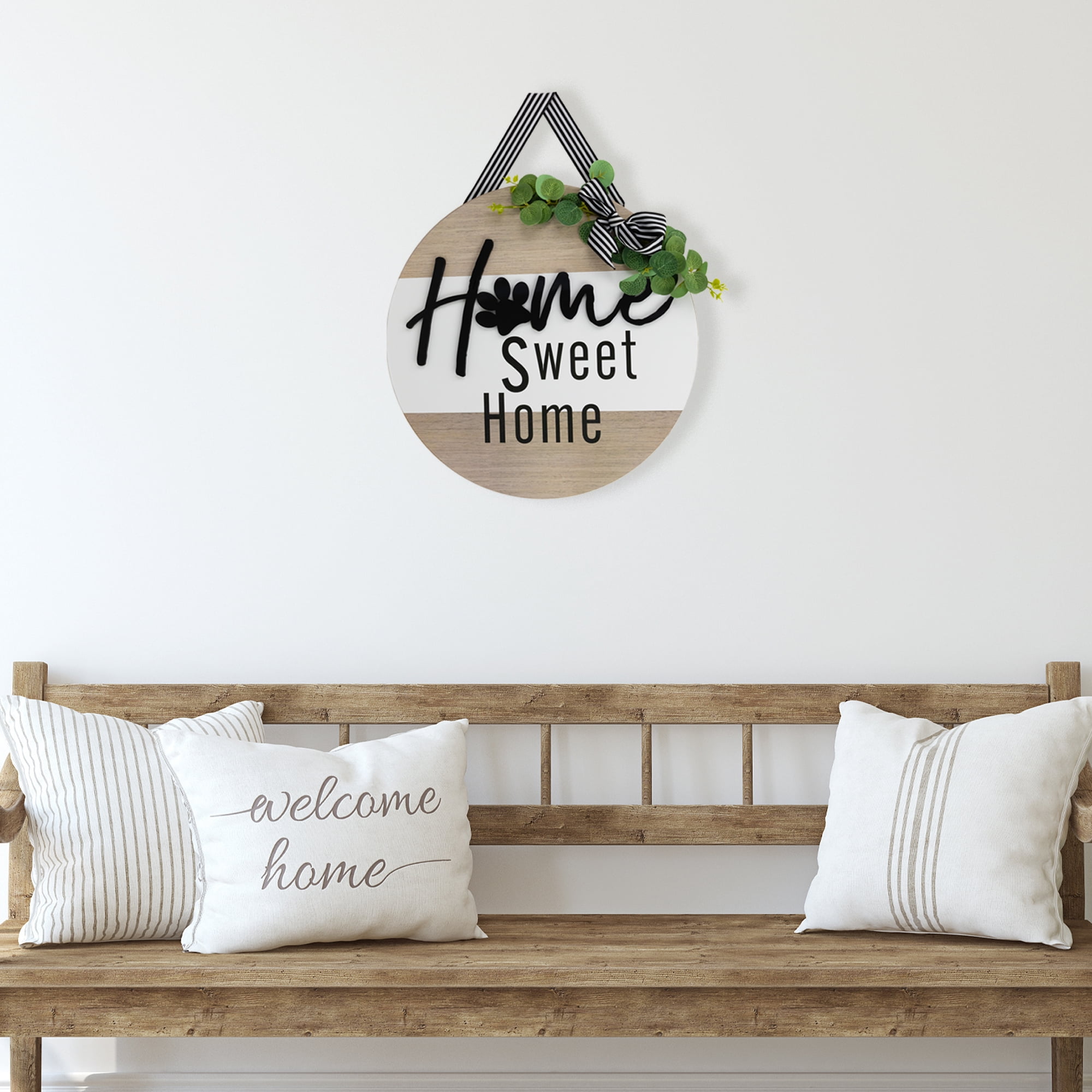 Northlight Home Sweet Home Paw Print Wall Sign - 15.75"