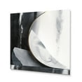 thumbnail image 2 of Designart "Harmony of Marble Black and Gold II" Abstract Marble Metal Wall Art Prints, 2 of 5