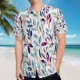 thumbnail image 5 of High Quality Hawaiian Shirts for Men Short Sleeve Aloha Beach Shirt Floral Summer Casual Button Down Shirts Blouses 8T39WV, 5 of 7