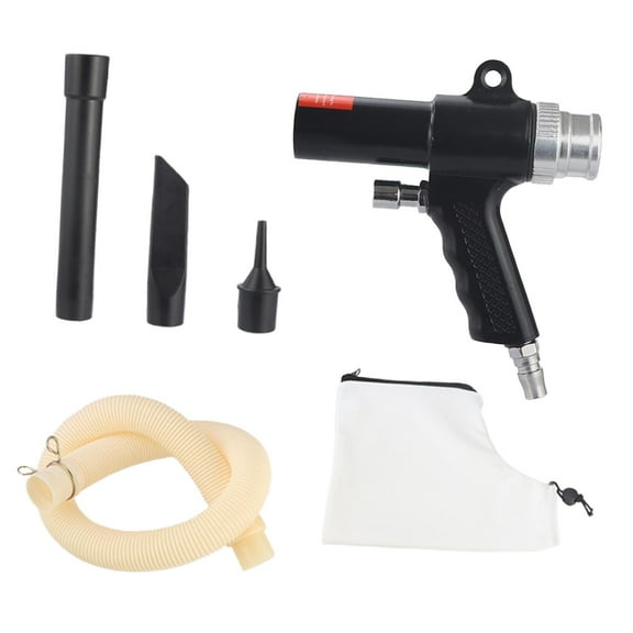 funtasica Pneumatic Vacuum Cleaner Kit Air Duster Double Function Portable with Dust Bag Air Vacuum Blow Suction Kit for Machinery Dust