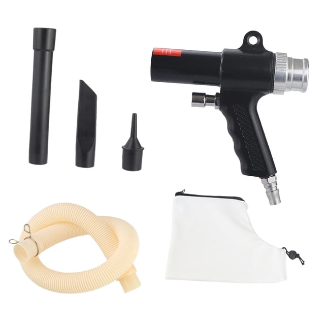Kit de aspiradora neumática 2 en 1 con bolsa para polvo, kit de succión y soplado para reparación de automóviles.