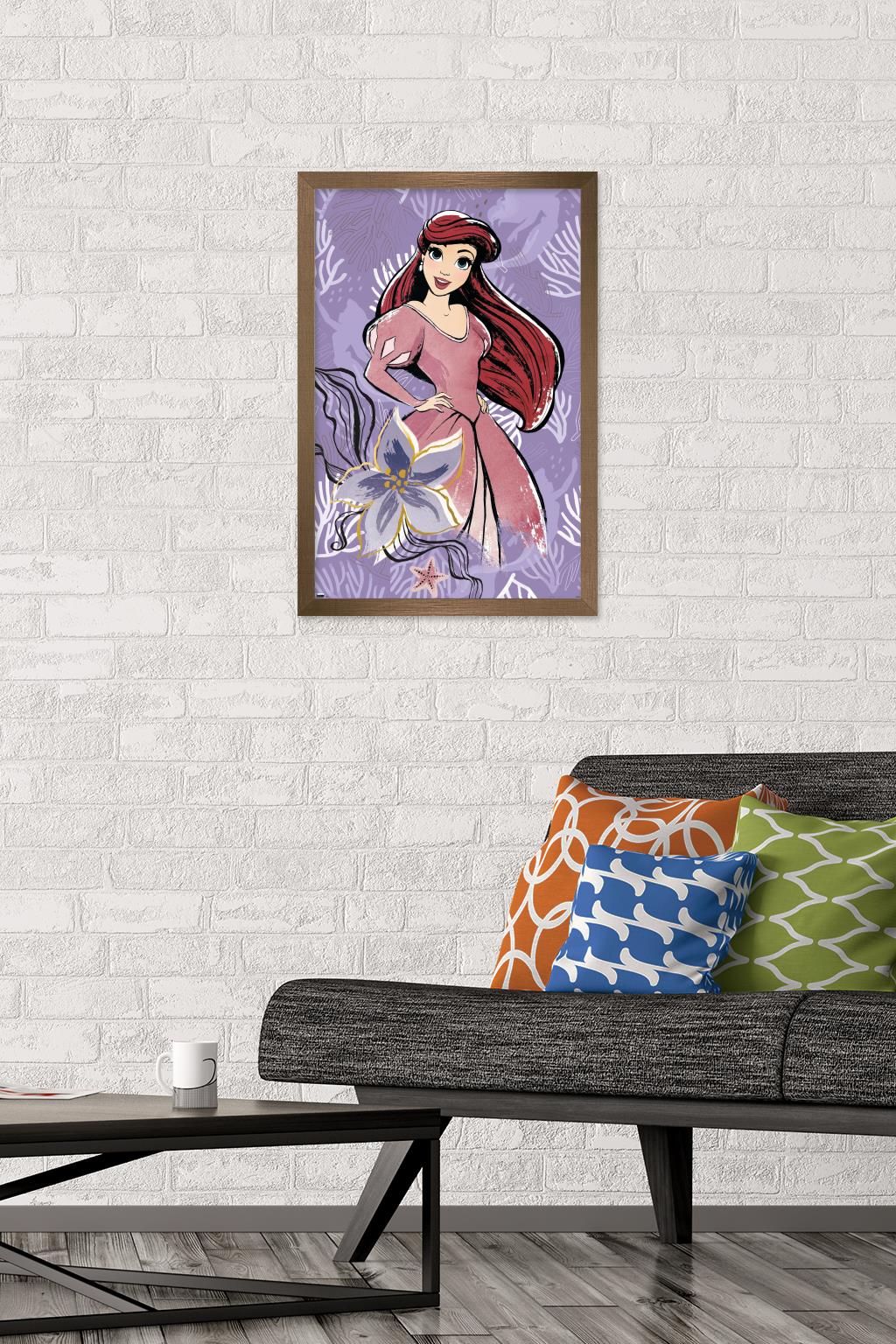 Disney Ultimate Princess Celebration - Ariel Wall Poster, 14.725" x 22.375", Framed