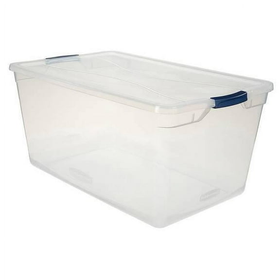 Rubbermaid Basic Latch-Lid Container 17 3/4w x 29d x 13 1/4h 95qt Clear RMCC950001