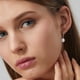 thumbnail image 4 of FELTECHELECTR 1 par de pendientes largos ovalados con forma de gota de perla de agua dulce para mujer, joyería de moda para las orejas., 4 of 6