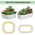 thumbnail image 5 of Galvanized Raised Garden Beds Outdoor,Oval Raised Metal Planter Box With Open Base For Planting Vegetables Flowers Herb,Easy-Assembly, 5 of 8