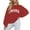 #0270-Red, variant on Uootdi Long Sleeve Shirt for Women Oversized Mama Letter Print Sweatshirts Crewneck Pullover Gift Casual Knit Graphic Mom Tops