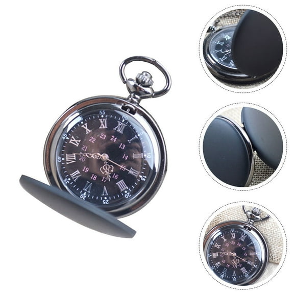 GOOHOCHY Durable Quartz Pocket Watch with Hanging Chain for Decoration 5 inches