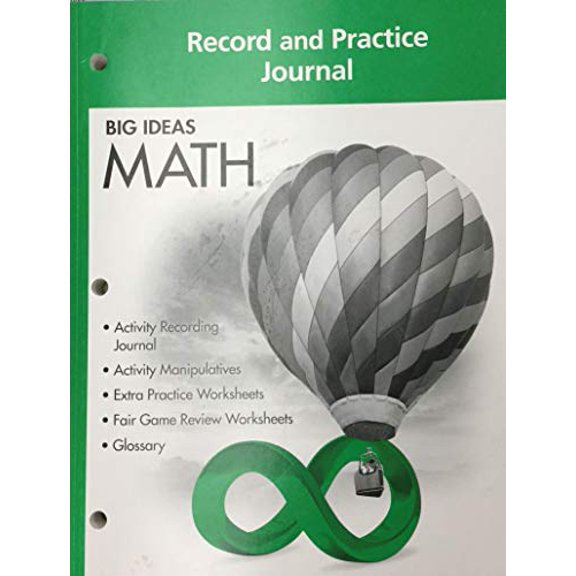 Pre-Owned BIG IDEAS MATH: Record & Practice Journal Green/Course 1, 9781608404605, 1608404609, Paperback, 1 edition
