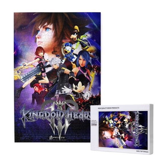 The Kingdom Hearts Jigsaw Puzzle,1000 puzzle pieces Gift Toys Art Home Decor