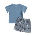 thumbnail image 3 of GYRATEDREAM Western Toddler Baby Boy Clothes Shorts Set Short Sleeve T-Shirt Tops Shorts Outfit 2Pcs Summer Clothing Set, 3 of 10