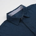 thumbnail image 6 of Men's Three-Button Henley Neck Short Sleeve T-Shirts Casual Shirts Breathable V Neck Tee Summer Basic Tops Navy,M, 6 of 6